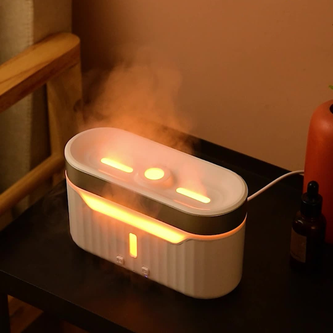 Simulation Flame Aromatherapy Humidifier Jellyfish Fog Circle Atmosphere Lamp Humidifier