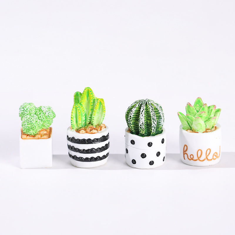 Indoor Cactus Potted Plant Shape Table Decoration