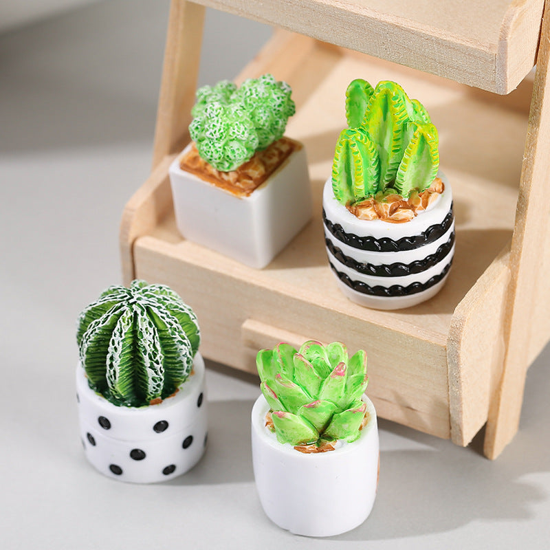 Indoor Cactus Potted Plant Shape Table Decoration