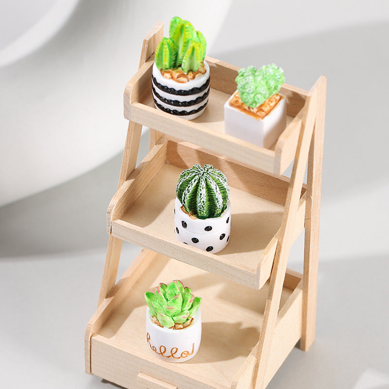 Indoor Cactus Potted Plant Shape Table Decoration