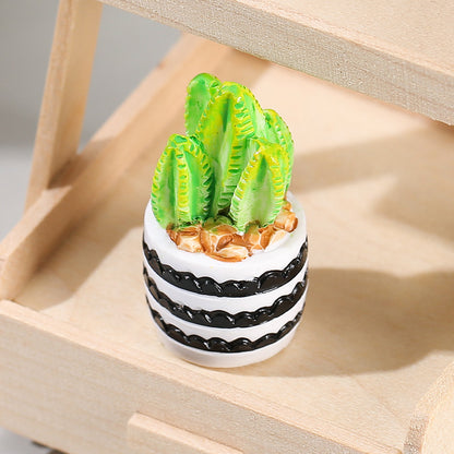 Indoor Cactus Potted Plant Shape Table Decoration